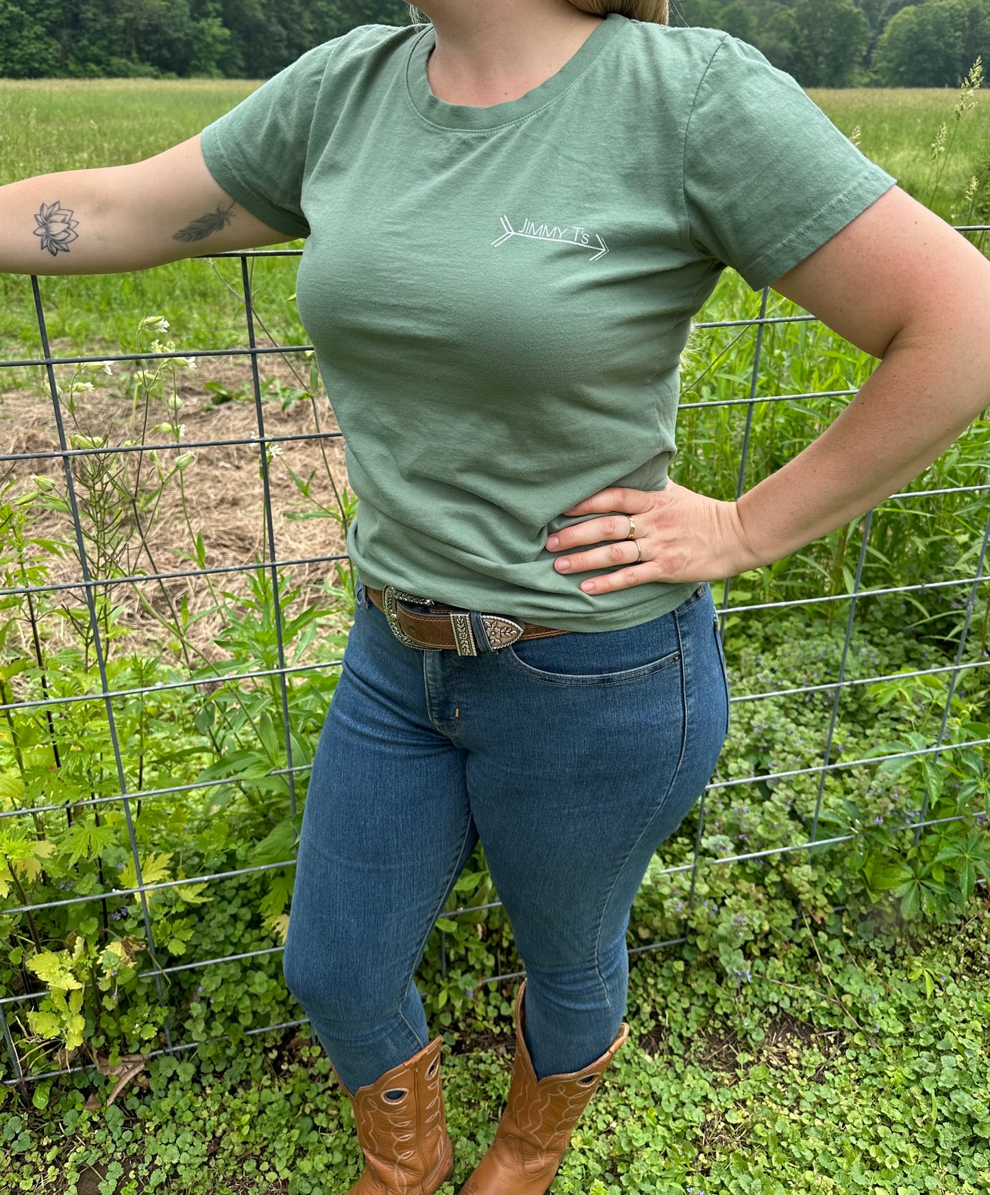 The Women’s All American T Shirt in Cactus Green